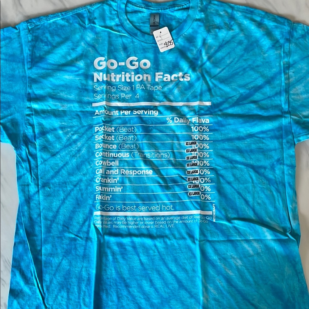 Blue and White Short Sleeve Tee